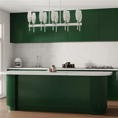 Μοντέρνο ντουλάπι κουζίνας σε σκούρο πράσινο